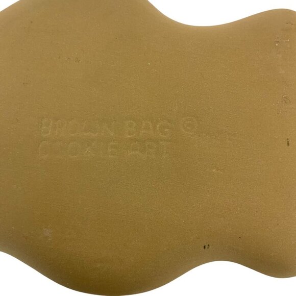 Vintage Brown Bag Cookie Art Santa Claus Cookie Mold 1985 Holiday Baking - Picture 3 of 3